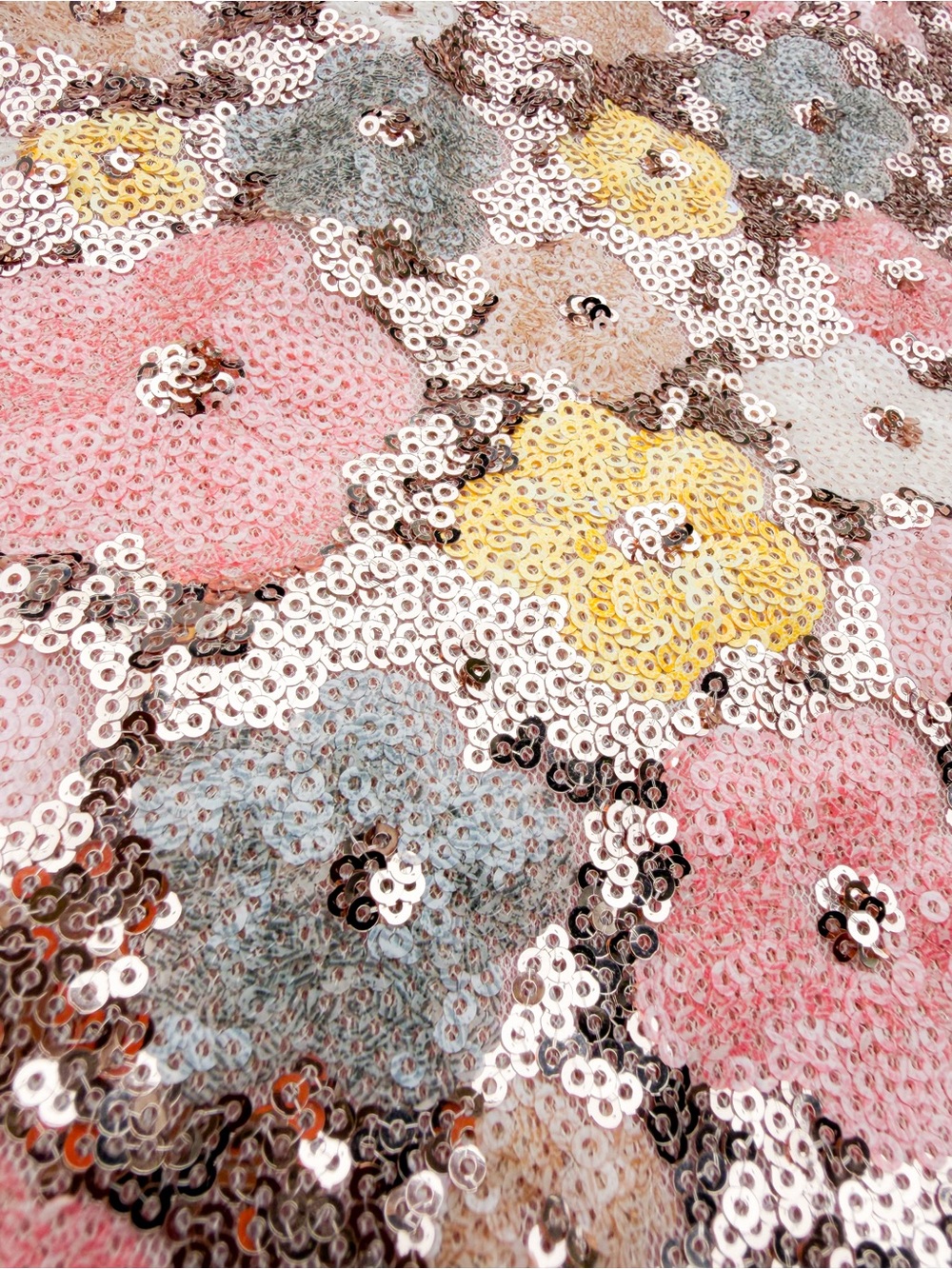 HP! 🥳 Cider Pink Sequin Floral Daisy Mini Dress Small Womens Party Cocktail EUC - Picture 4 of 10